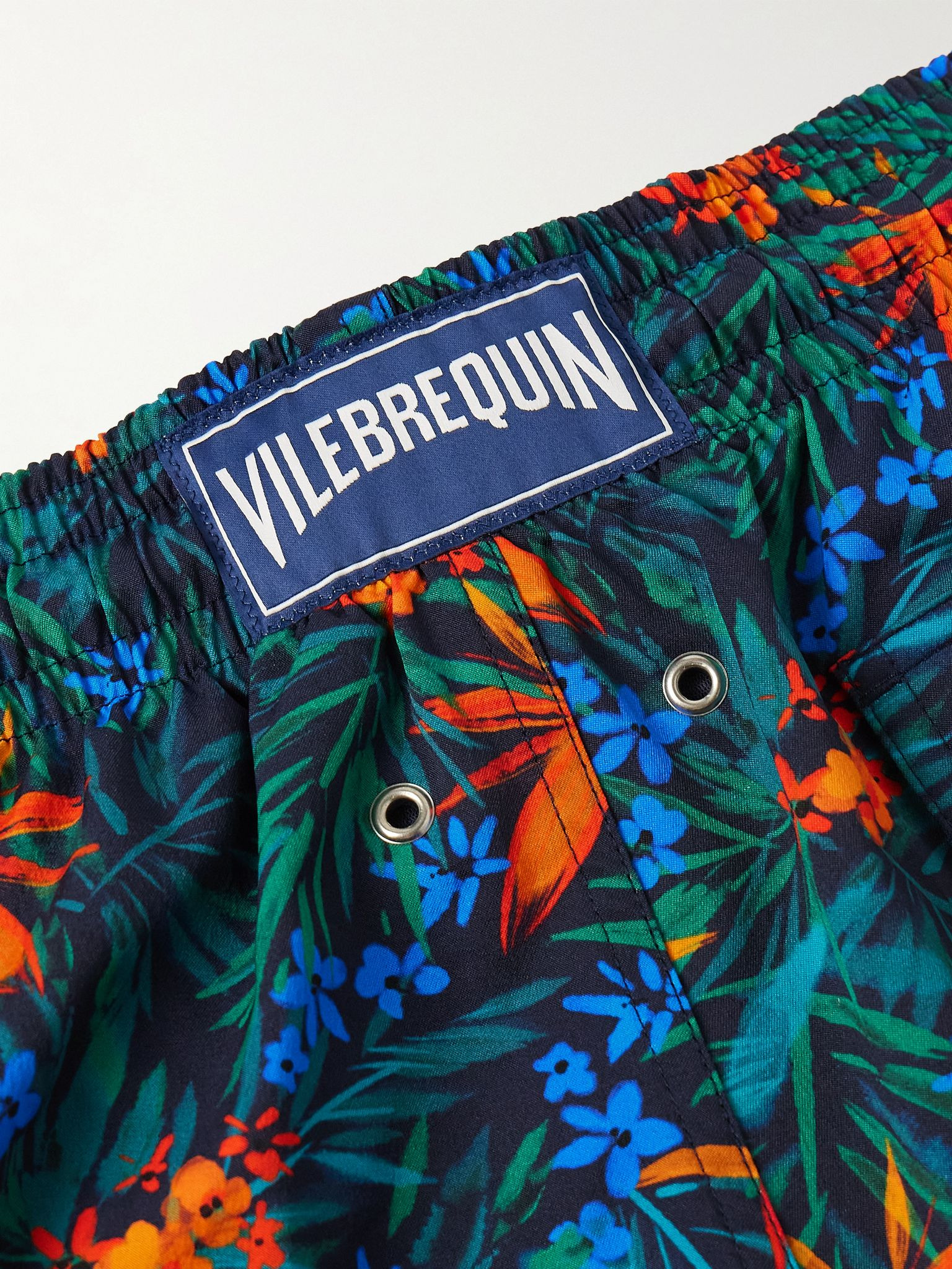 Moorise Straight-Leg Mid-Length Printed Swim Shorts Navy - 4