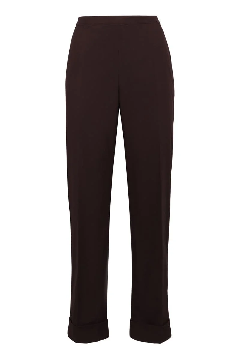 Aspesi High-Rise Cotton Trousers - 1