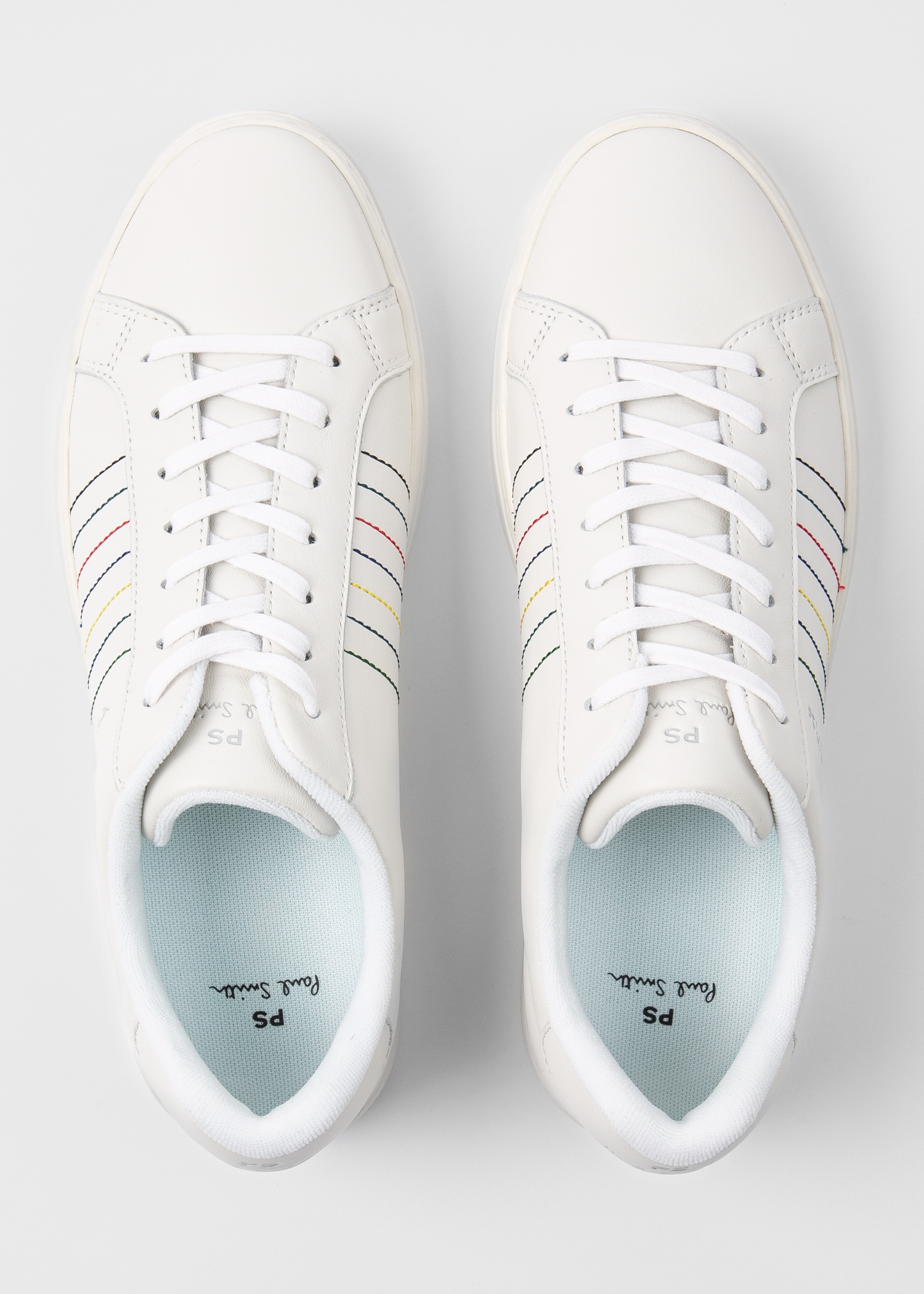 White 'Rex' Stitch 'Sports Stripe' Trainers - 2