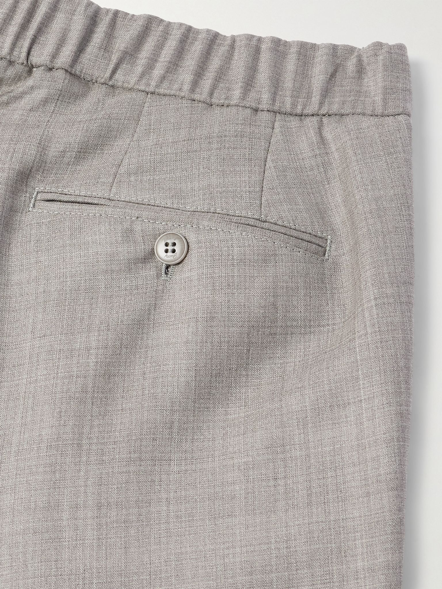 Melbourne Straight-Leg Pleated Wool and Silk-Blend Trousers Gray - 5