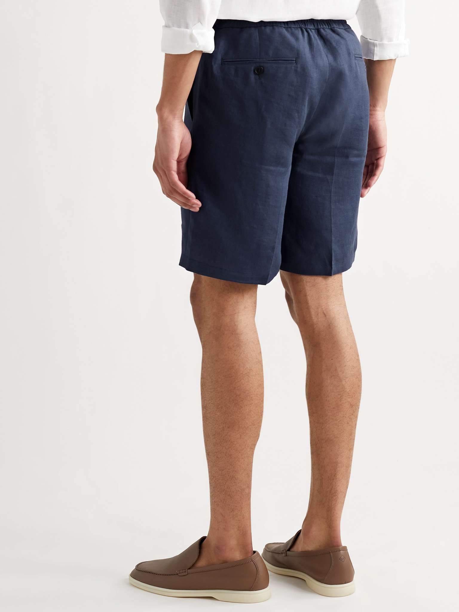 Sydney Slub Linen Drawstring Bermuda Shorts - 4