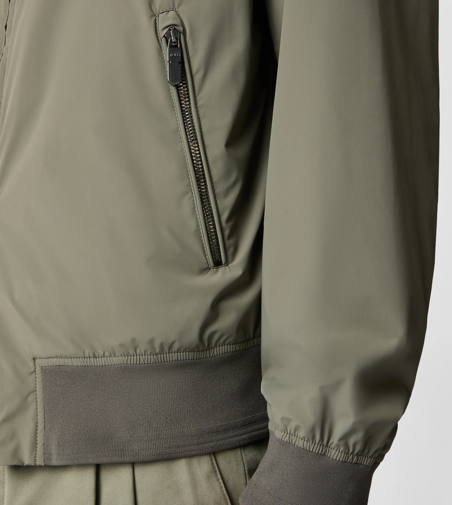BOMBER JACKET IN TECHNICAL FABRIC - GREEN - 5
