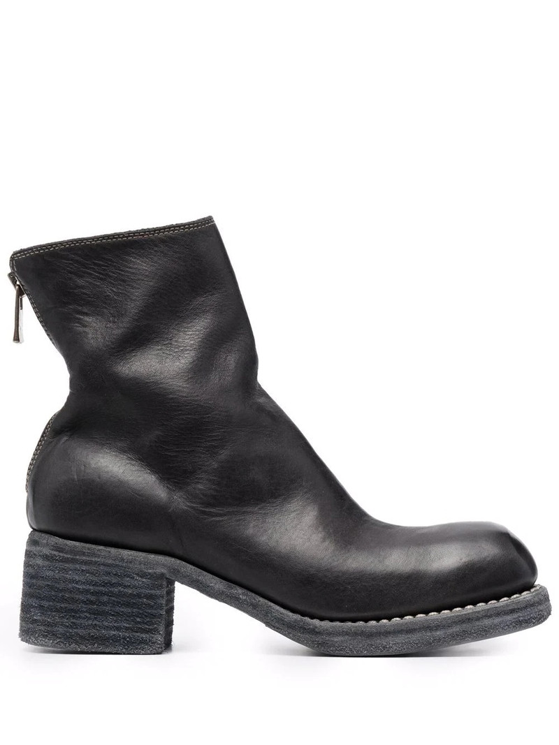 zip-front ankle boots 1
