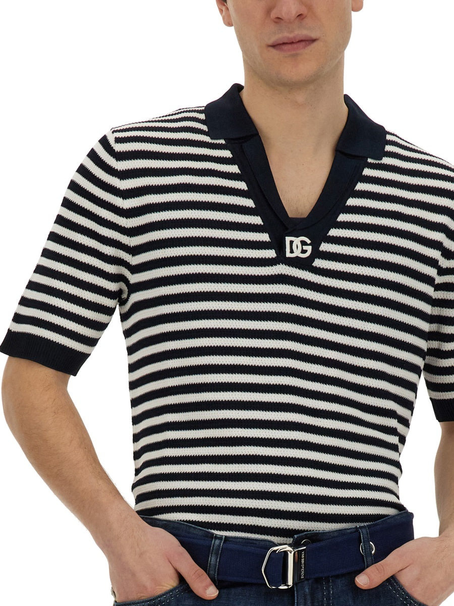 Dolce & Gabbana Men V-Neck Polo Shirt - 4