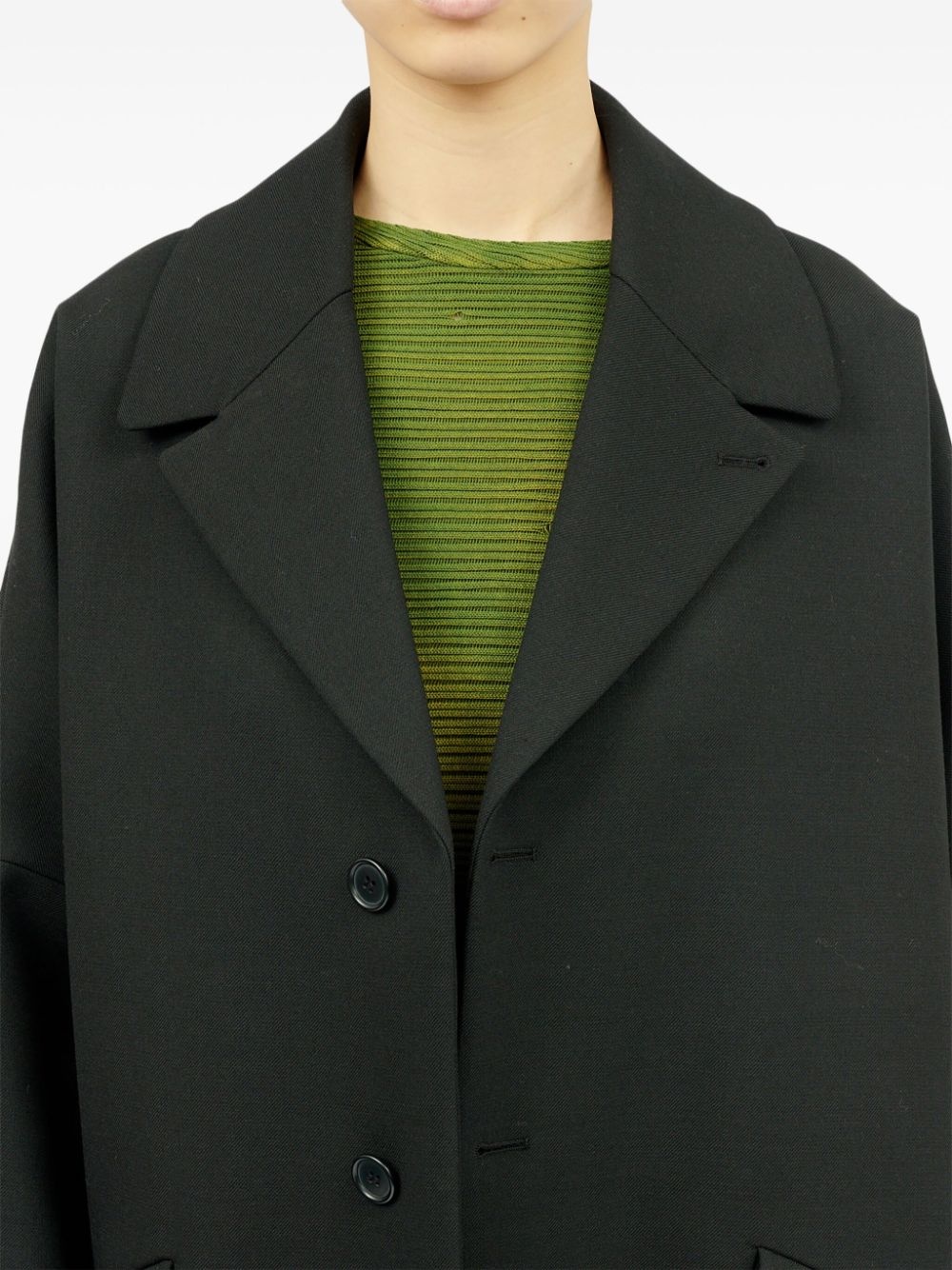 single-breasted wool jacket - 7