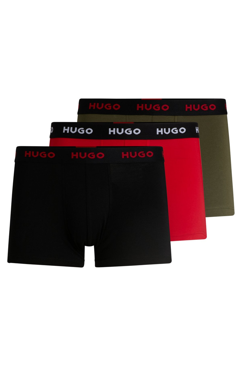 THREE-PACK OF STRETCH-COTTON TRUNKS WITH LOGO WAISTBANDS 1