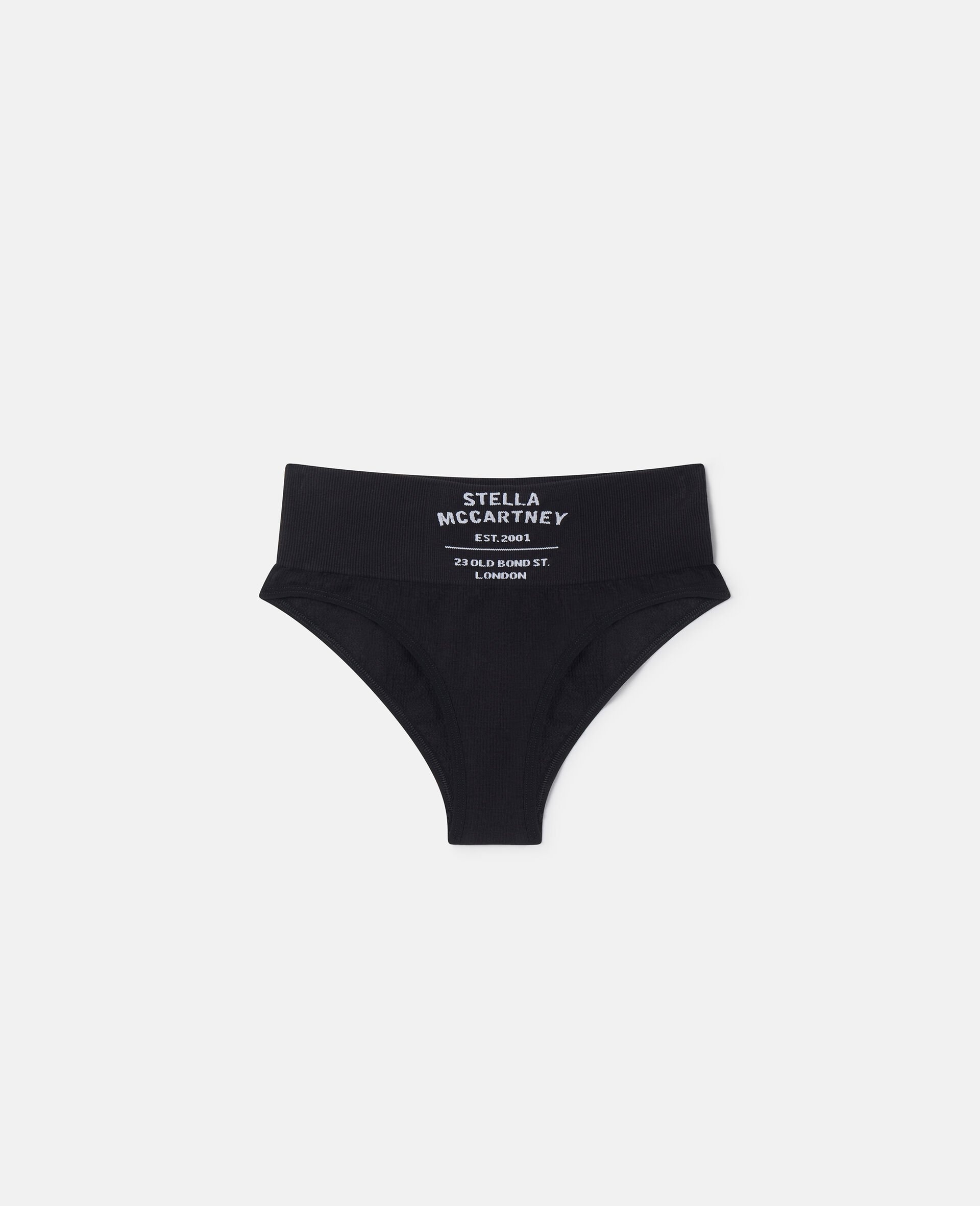 Logo Rib Knit High Waist Briefs - 1