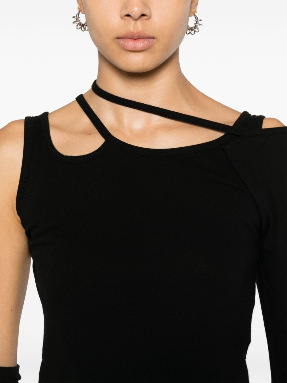 cold shoulder-design top - 5