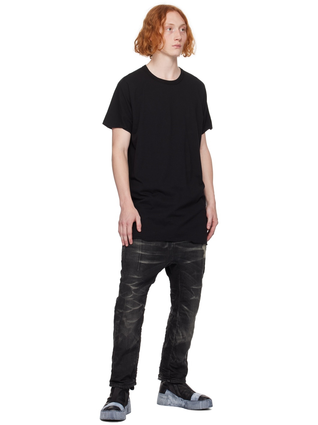 Black Taped Seams T-Shirt - 4