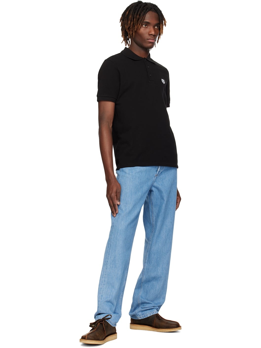 Black  Paris 'KENZO Happy Tiger' Embroidered Slim Polo - 4