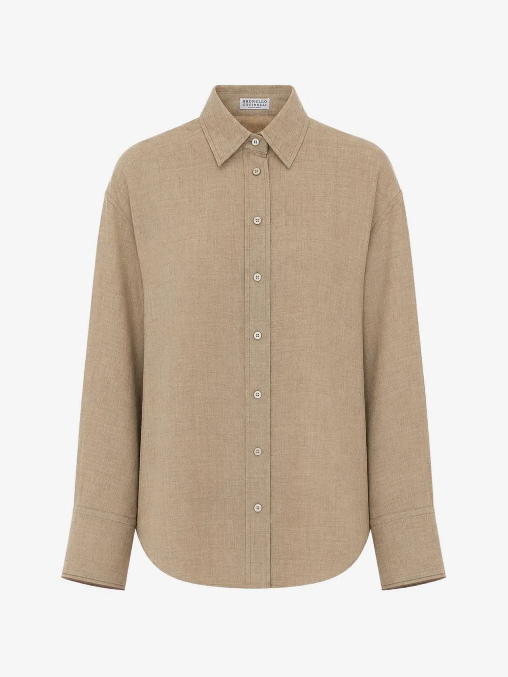 buttoned wool shirt - 1