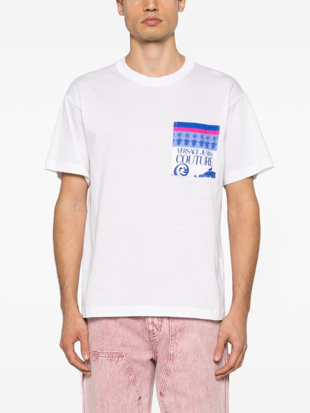Barocco-print cotton T-shirt - 3