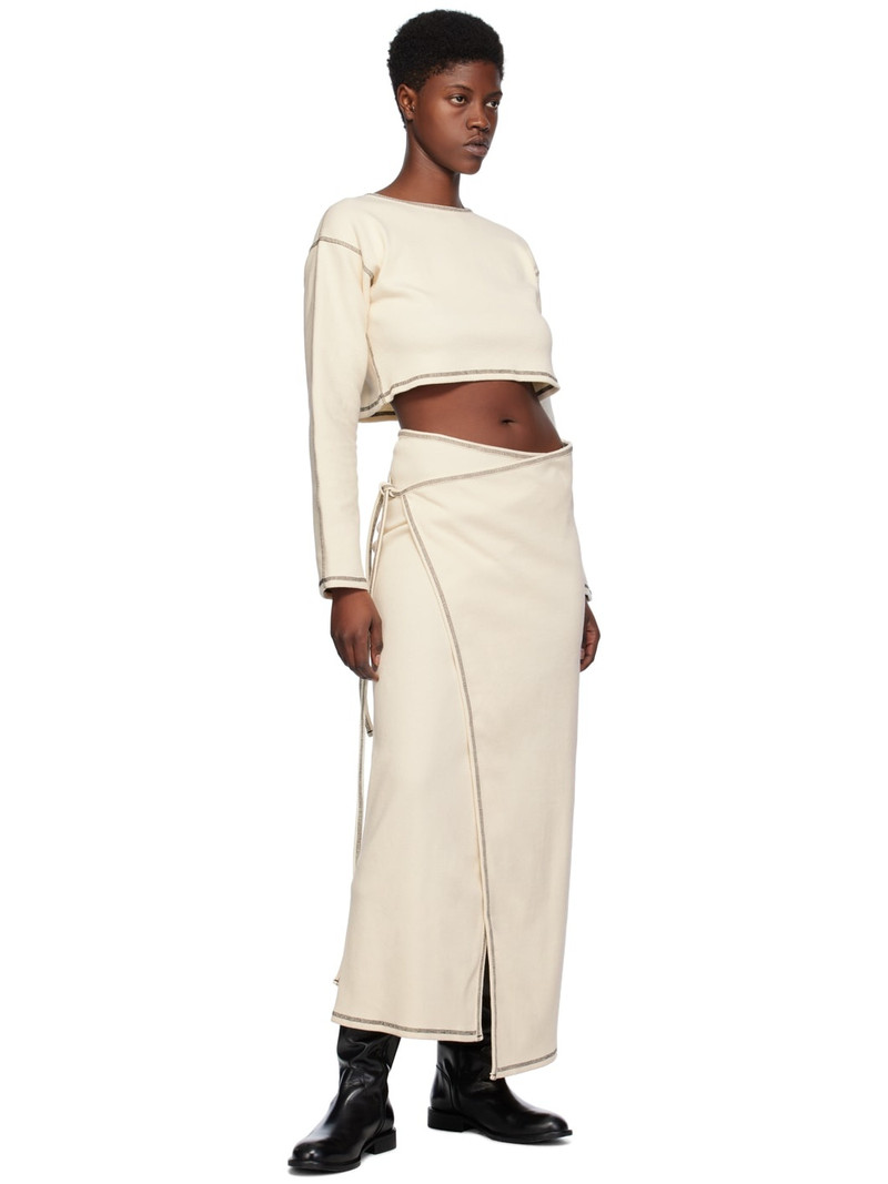 BASERANGE Off-White Garble Skirt outlook