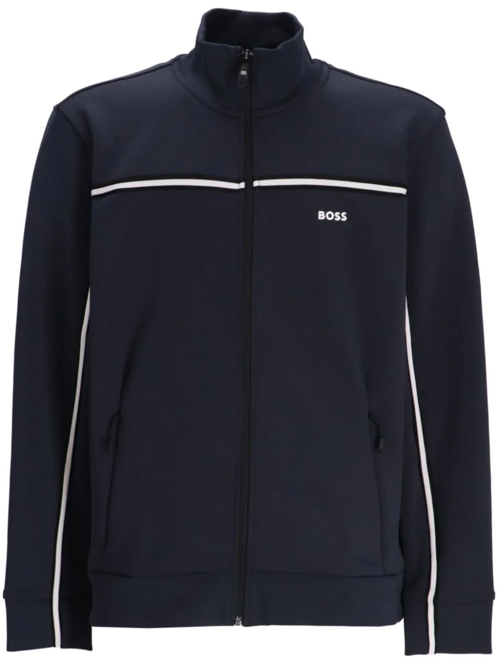 logo-print zip-up jacket - 1