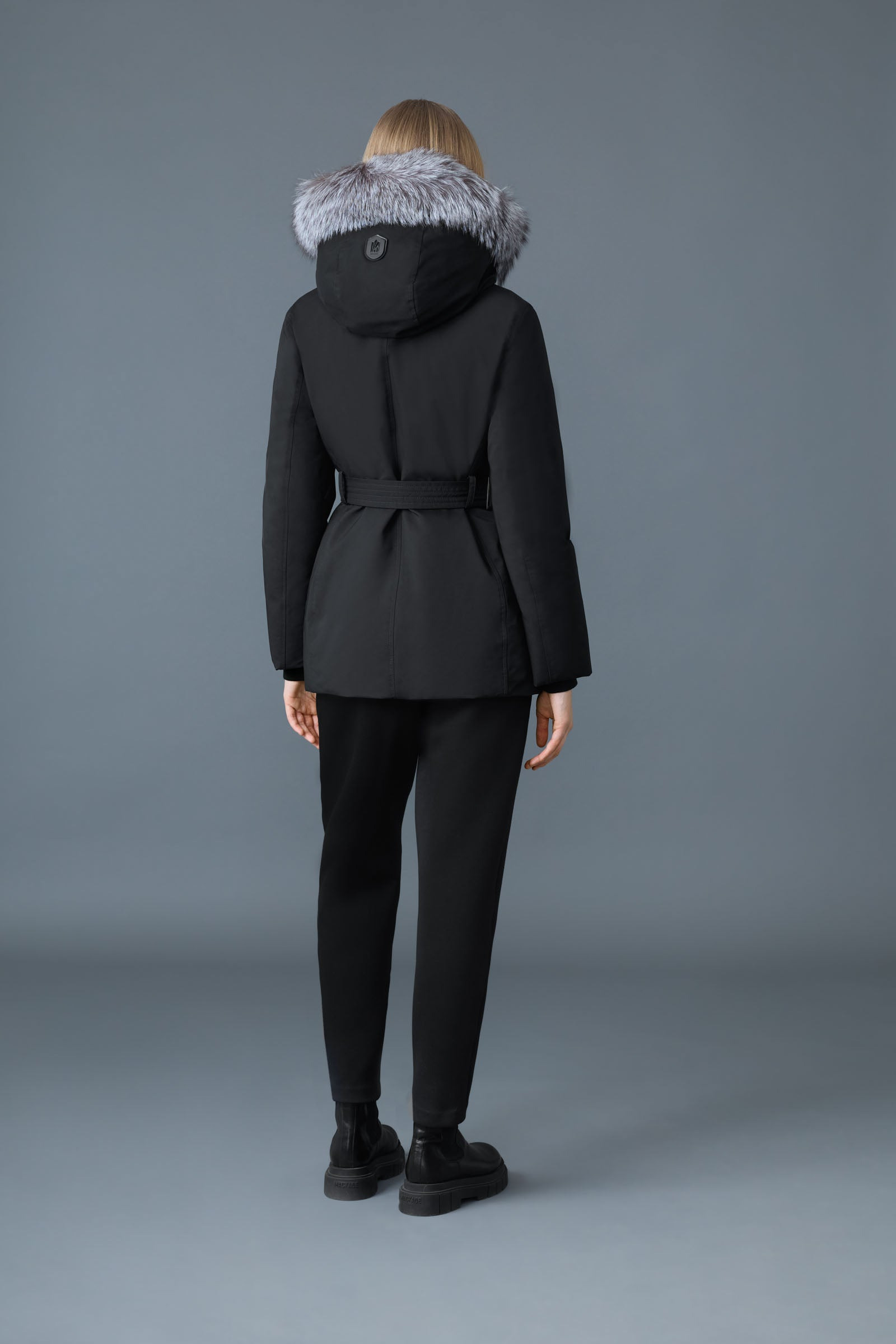 JENI 2-in-1 down parka with removable bib and silver fox fur - 4