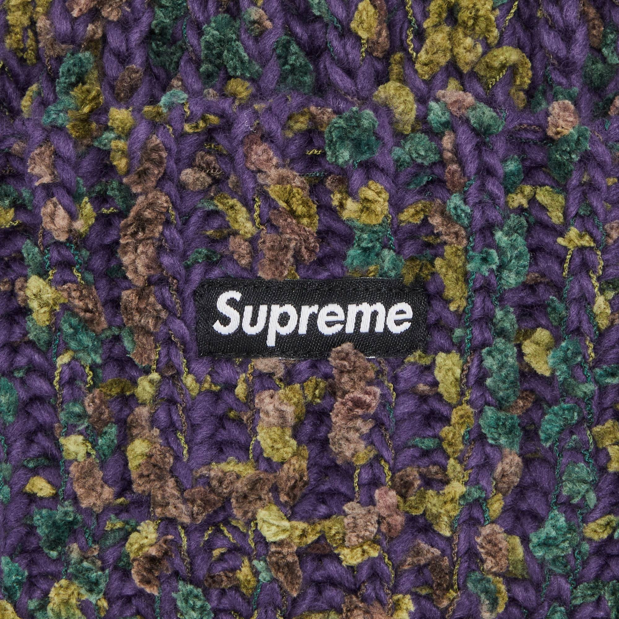 Supreme Chenille Beanie 'Dark Purple' - 3