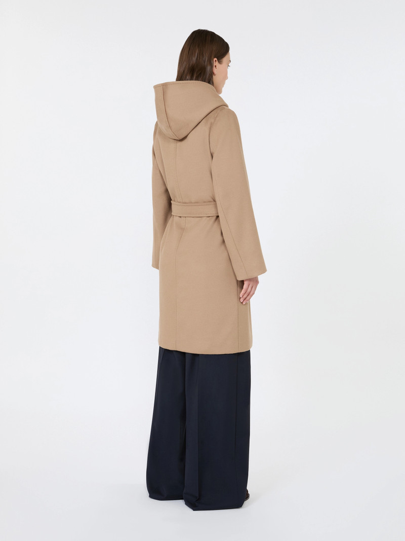 NEWMANG Wool broadcloth robe coat - CAMEL 4