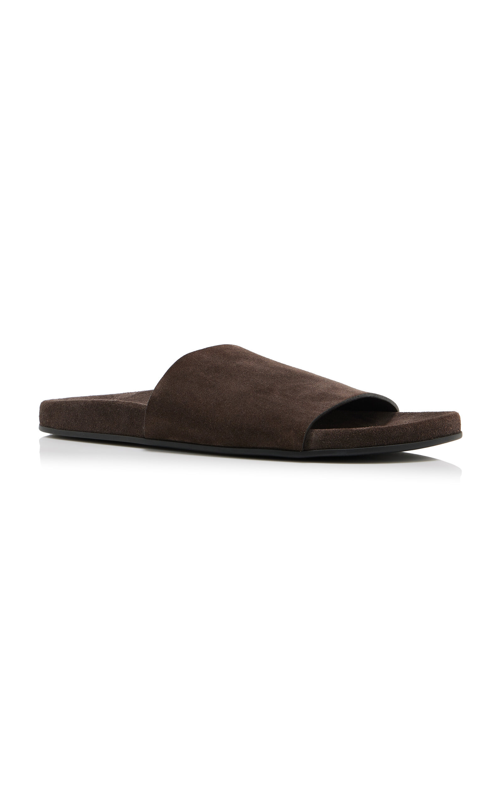Hugh Suede Slide Sandals brown - 4