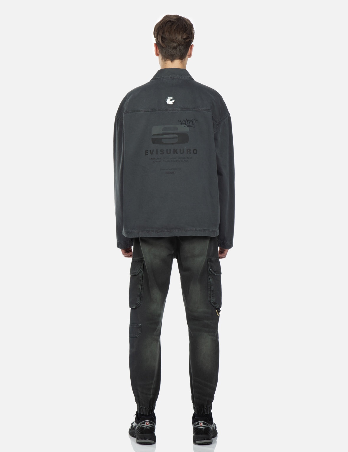 Logo Embroidery Garment Washed Shirt Jacket - 6
