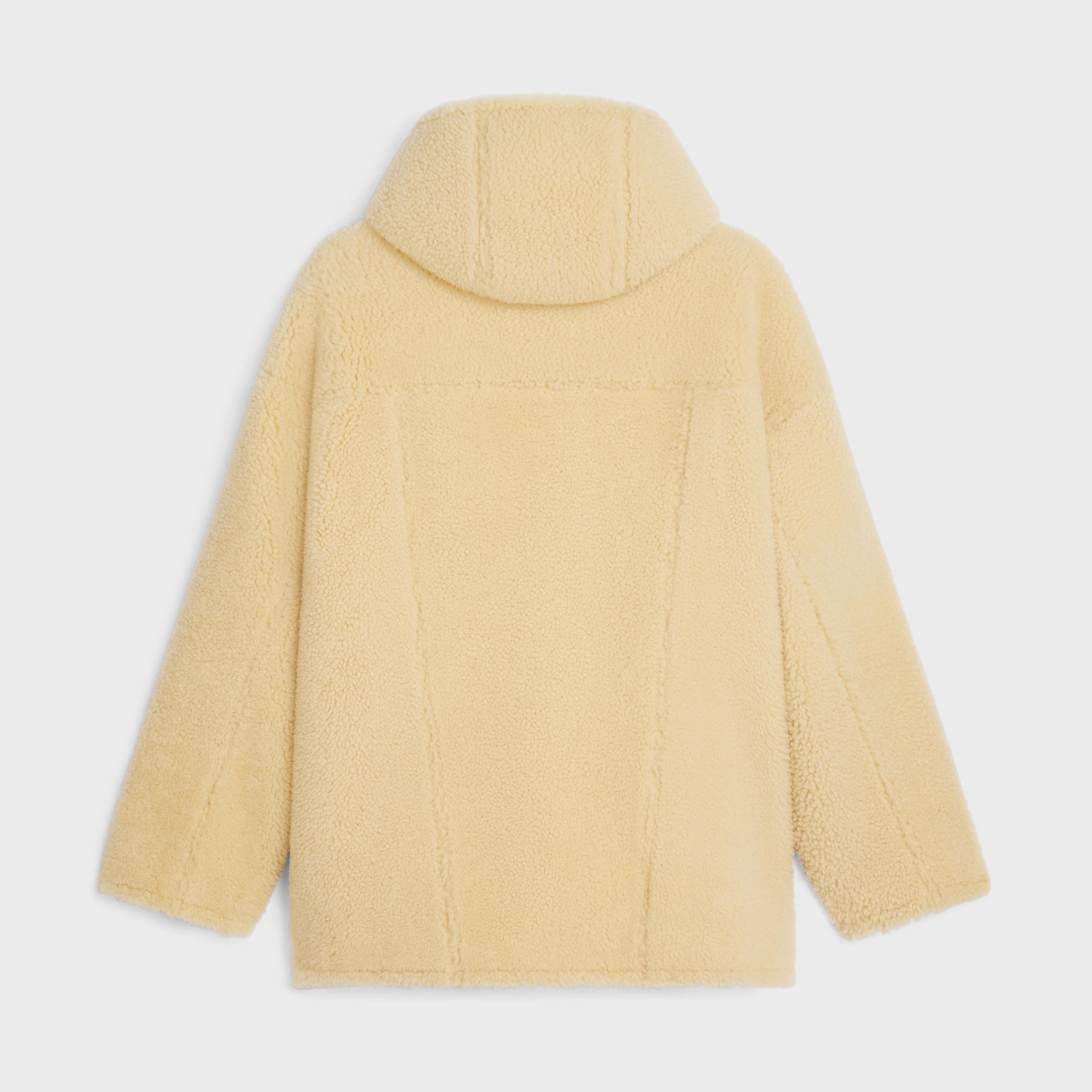 duffle coat in curly shearling - 2