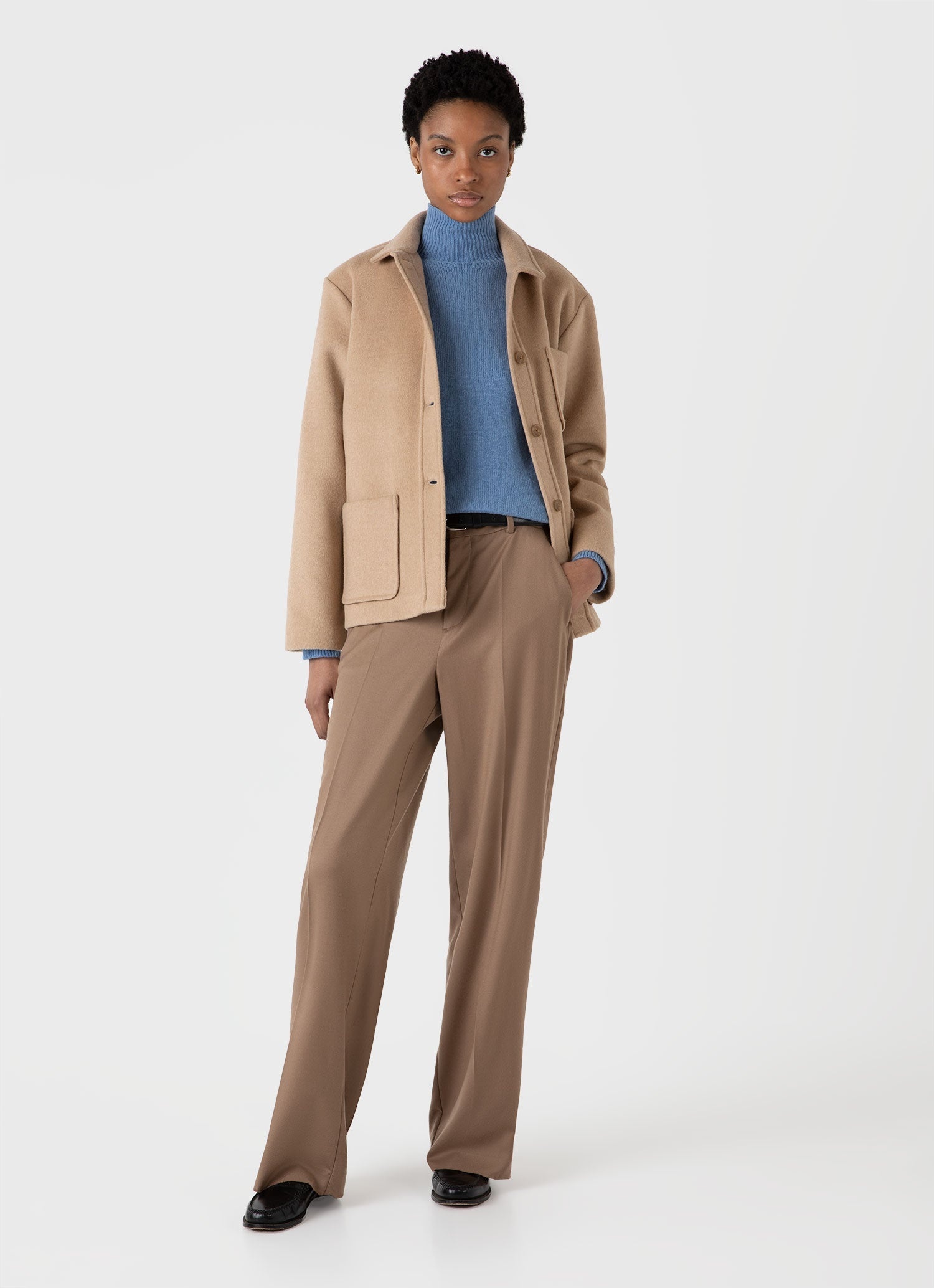 Lambswool Funnel Neck Jumper - 2