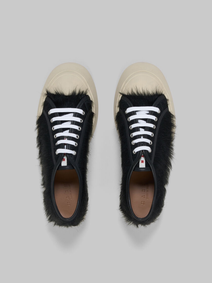 BLACK LONG-HAIR CALFSKIN PABLO SNEAKER - 4