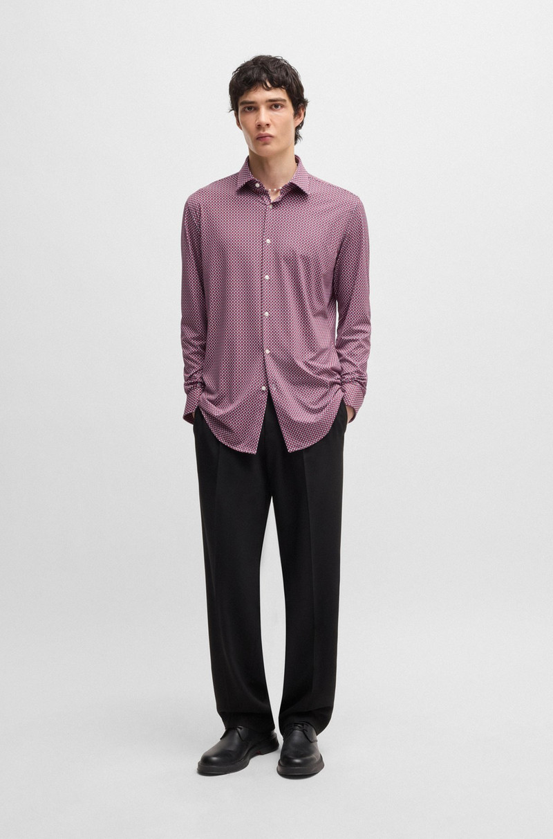 HUGO SLIM-FIT SHIRT IN PRINTED PERFORMANCE-STRETCH JERSEY outlook