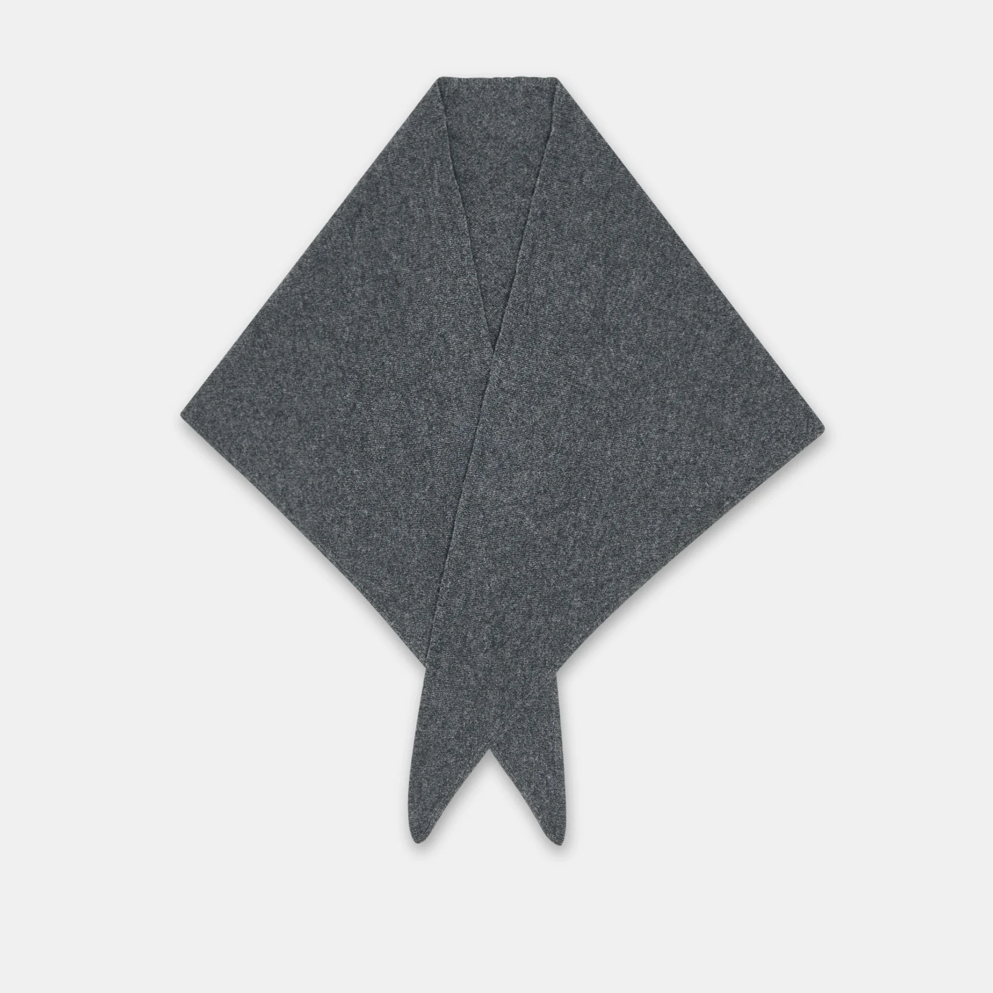 TRIANGLE SCARF DARK HEATHER GREY - 1