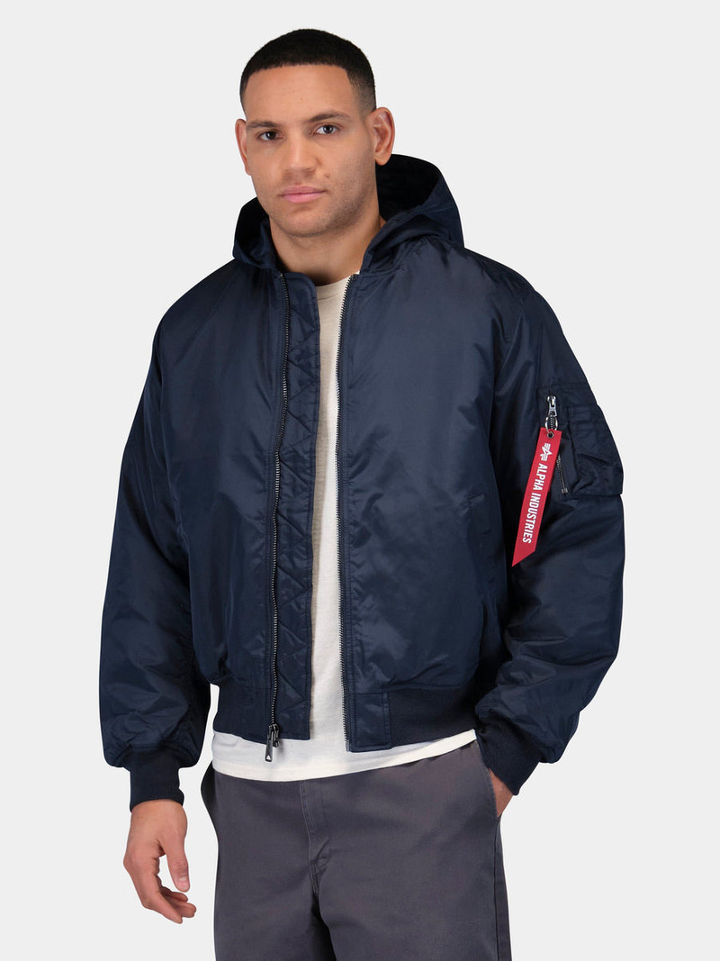 ALPHA INDUSTRIES MA-1 HOODED OXFORD FLIGHT JACKET outlook
