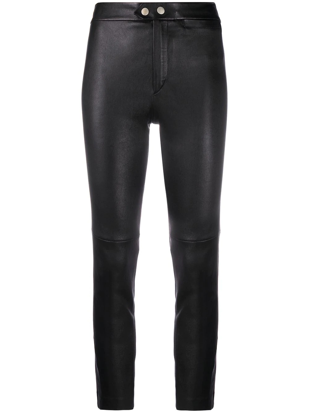 high-waisted slim-fit trousers - 1