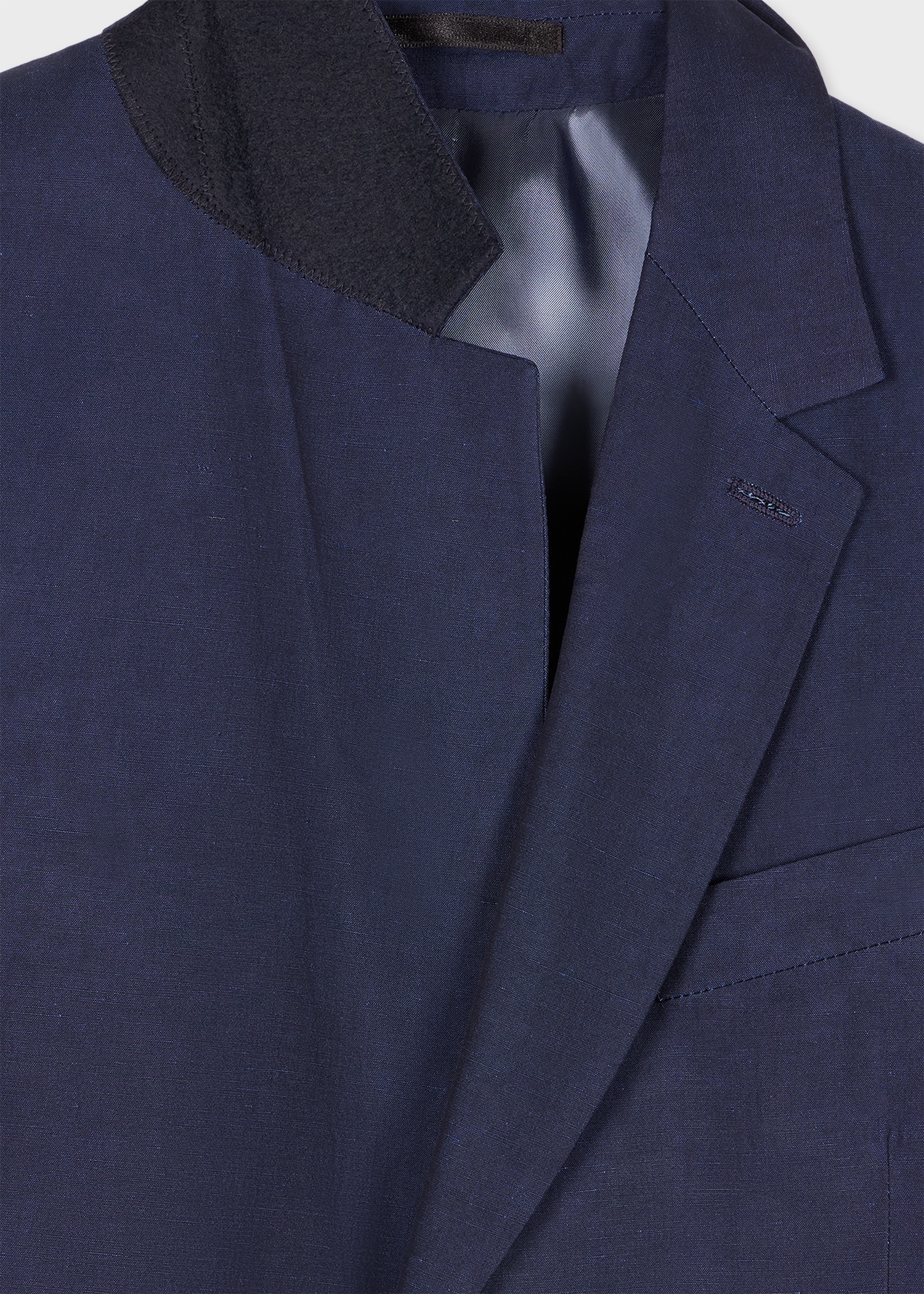 Indigo Linen-Cotton Buggy-Lined Blazer - 3