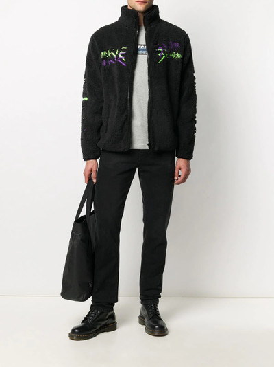 Diesel embroidered Neuromantik fleece jacket outlook