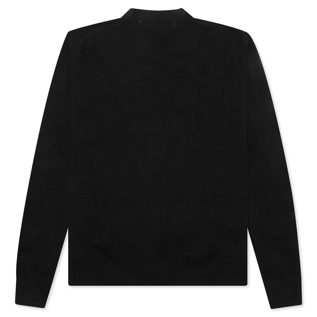 COMME DES GARCONS PLAY X THE ARTIST INVADER CARDIGAN - BLACK - 2
