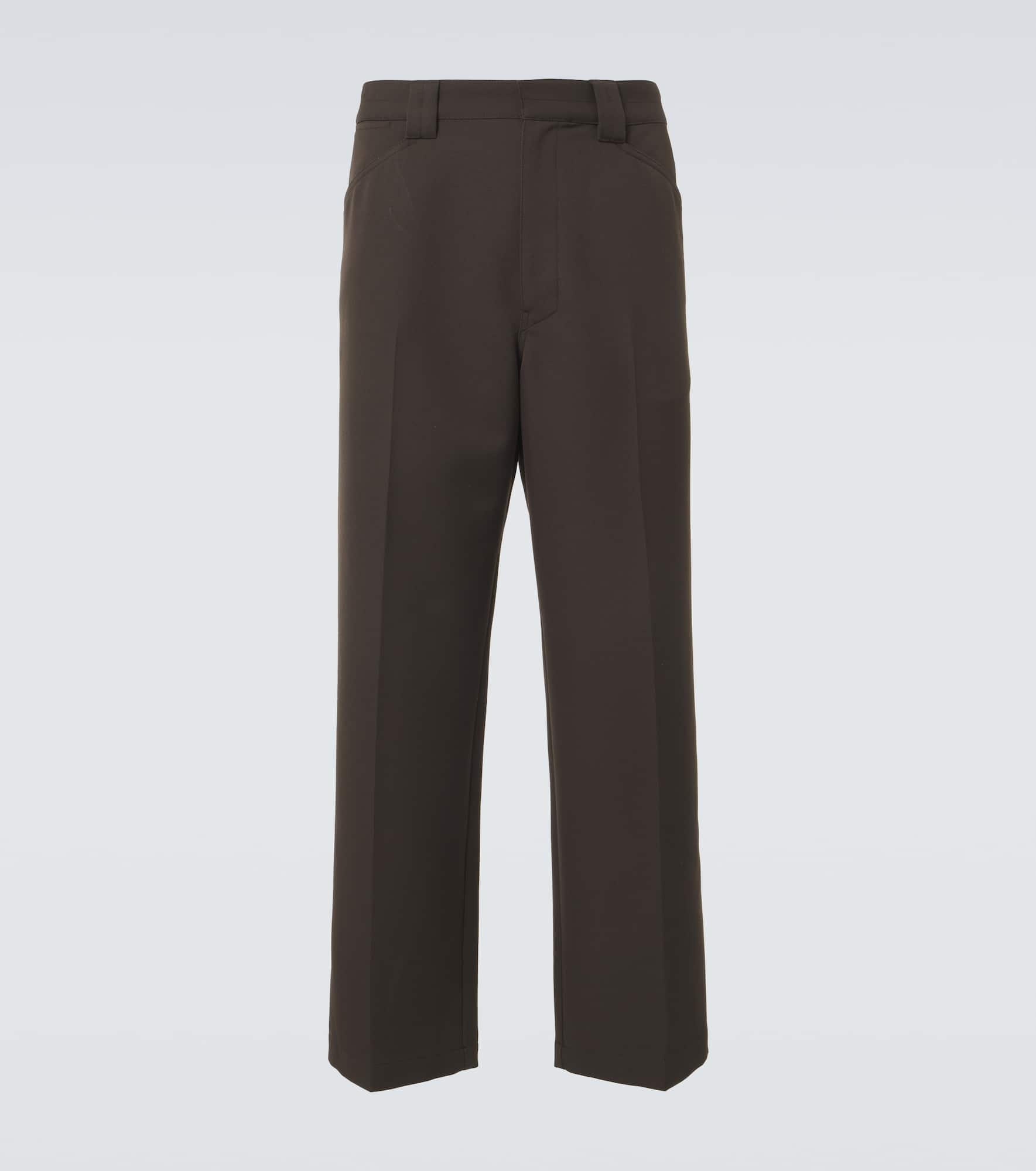 Gabardine straight pants - 1