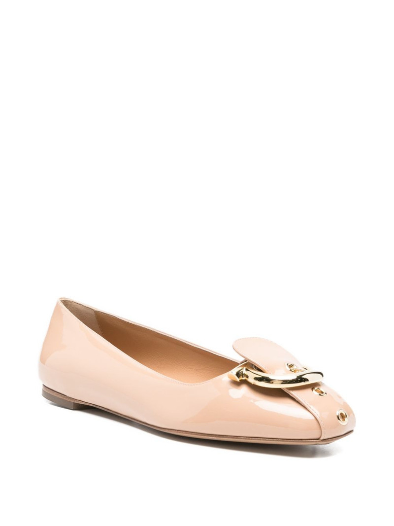 FERRAGAMO buckle-detail ballet flats outlook