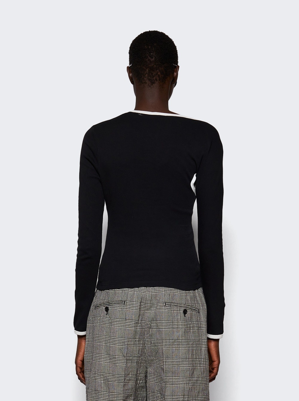 Slash Contrast Top Black And Heritage White - 5