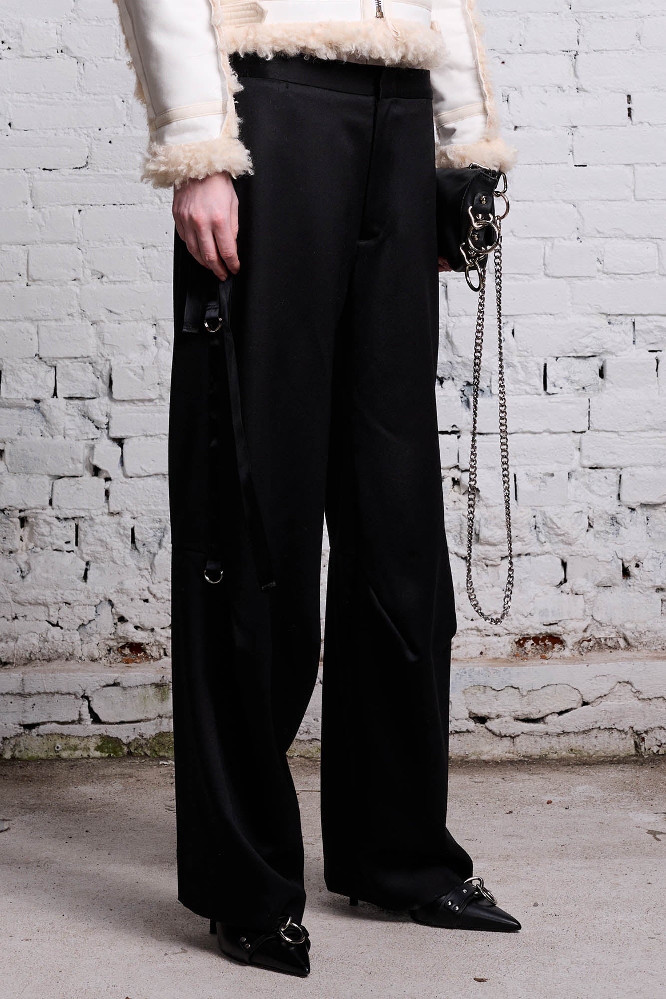 ARTICULATED TUXEDO TROUSER - BLACK - 5