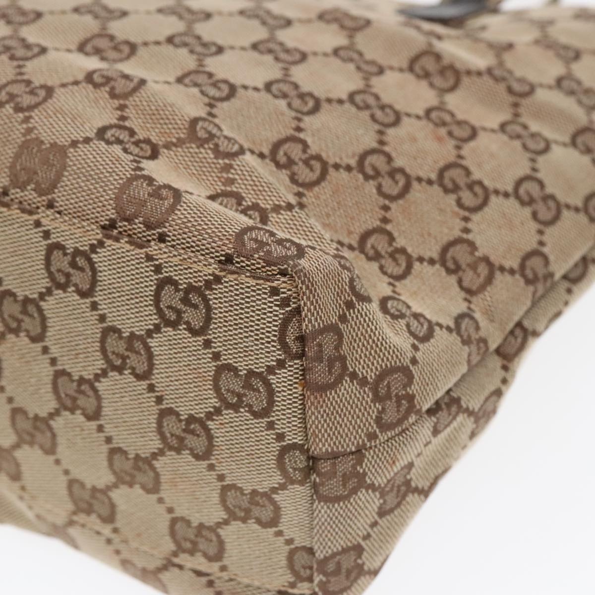 GUCCI GG Canvas Hand Bag Beige Silver 002 002 - 16