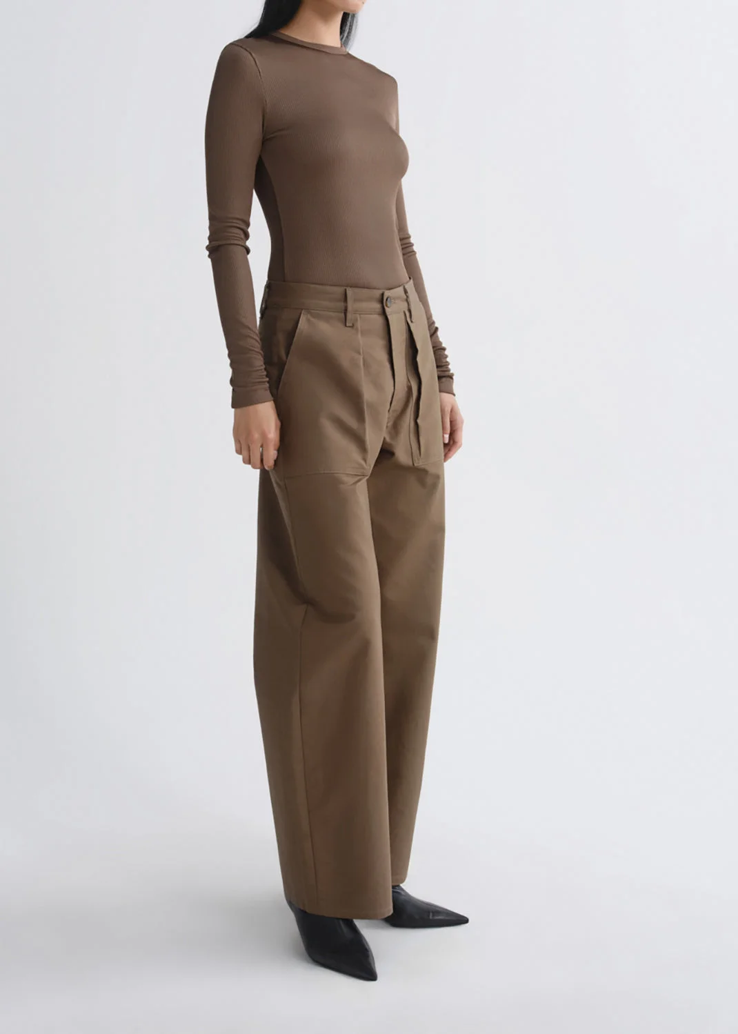 DELPHI SLIM TEE (VISCOSE) IN BRUNEL - 1
