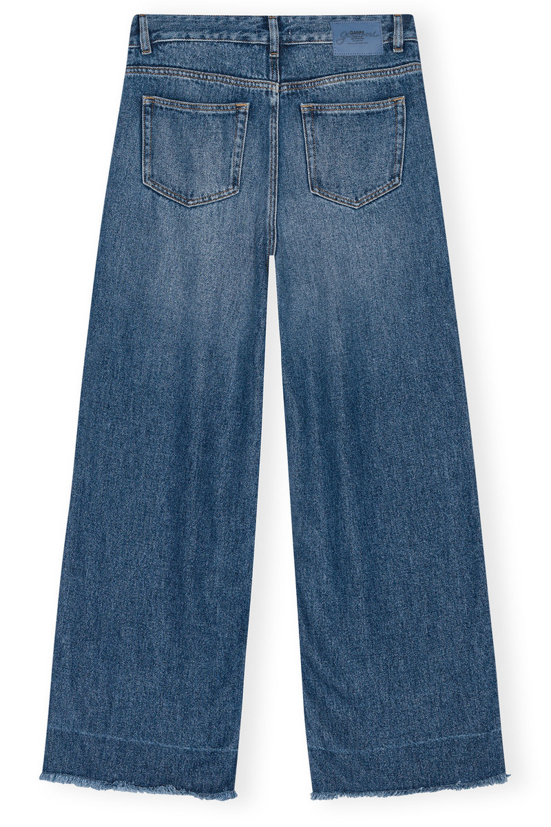 BLUE LIGHT DENIM PLEATED JEANS 6