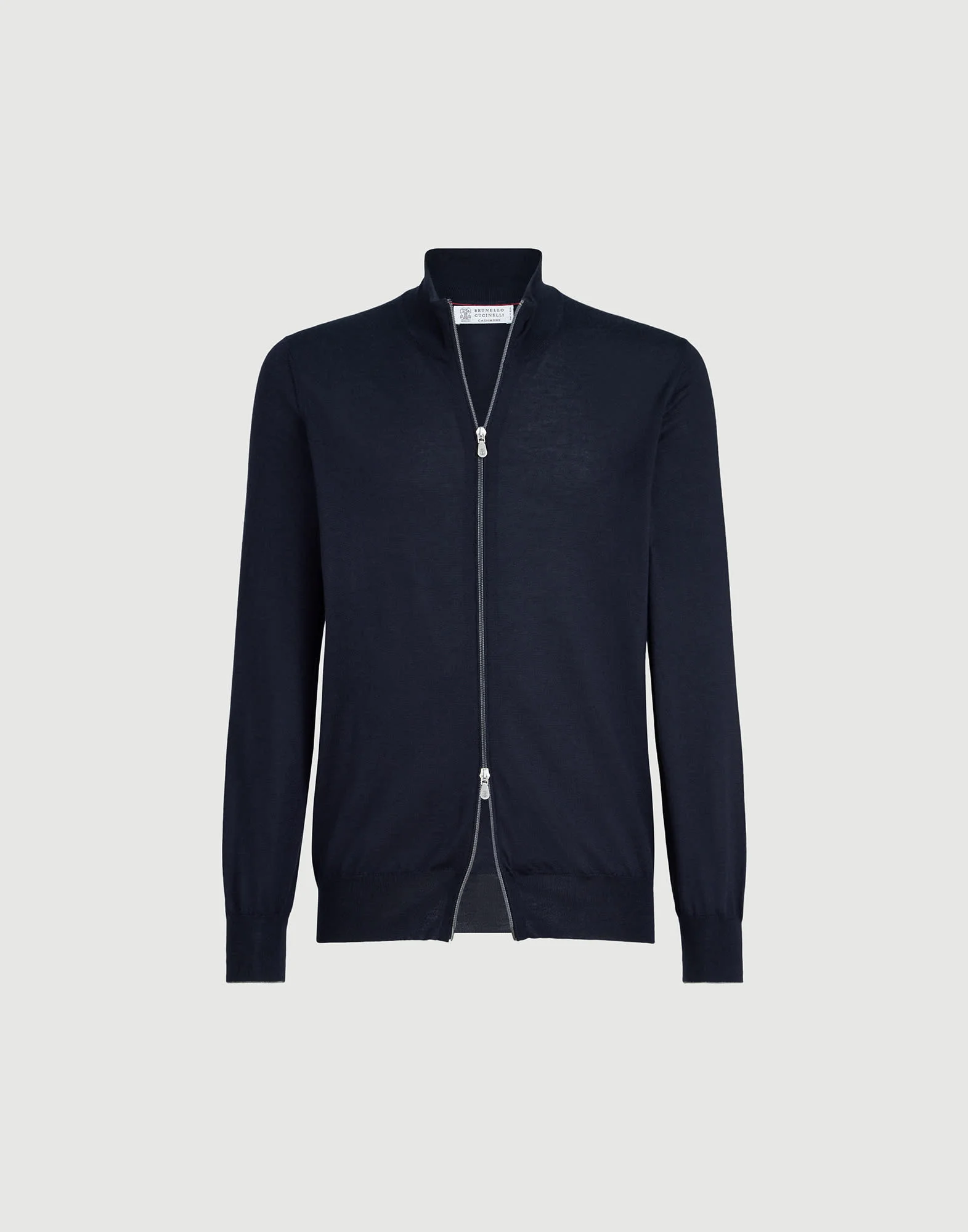 Cashmere and silk lightweight cardigan with zipper - 1