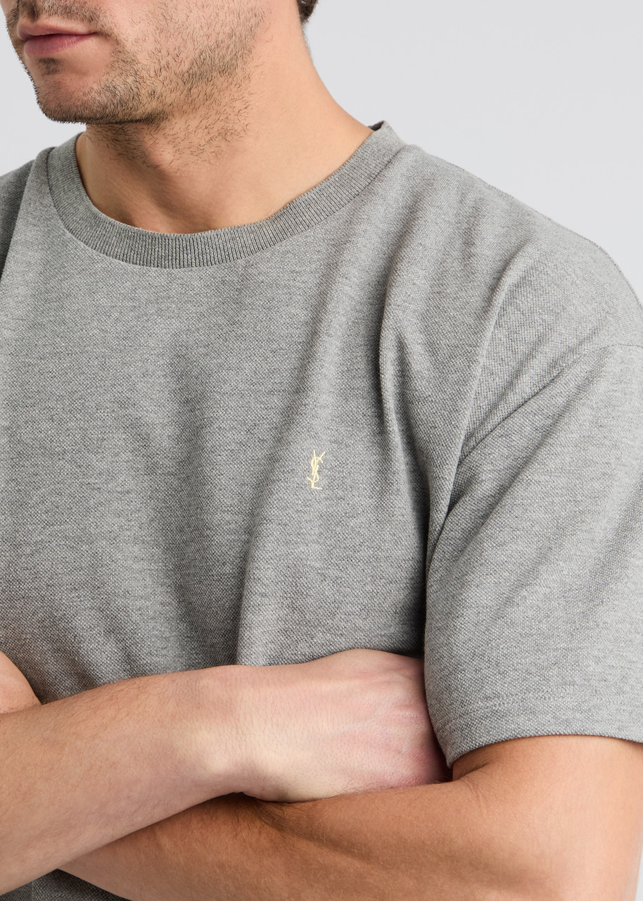 Cassandre logo-embroidered cotton-blend T-shirt - 5
