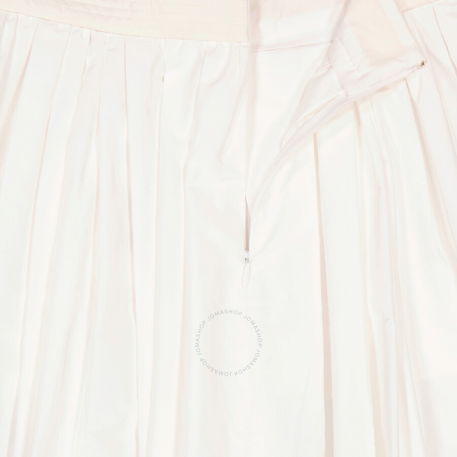 Chloe Ladies White Embroidered Mid-Length Skirt - 7
