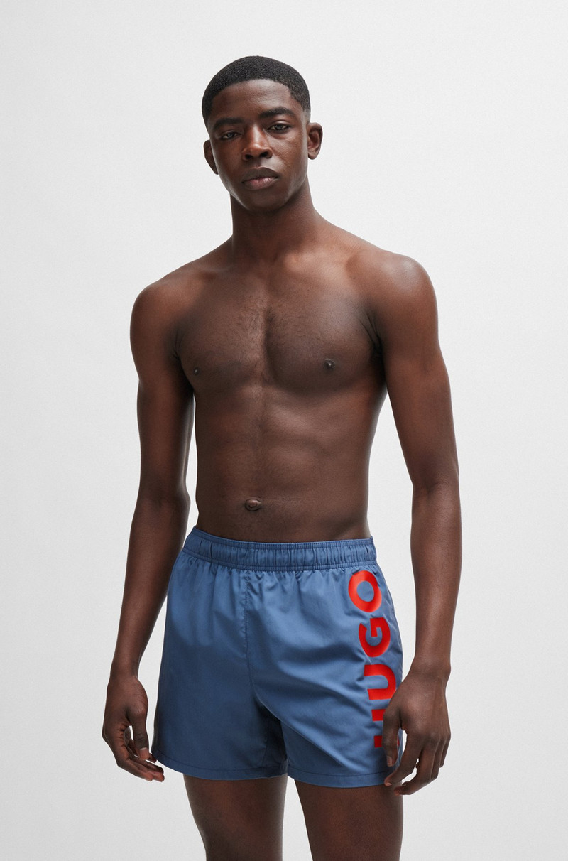 FULLY LINED SWIM SHORTS WITH VERTICAL LOGO 2