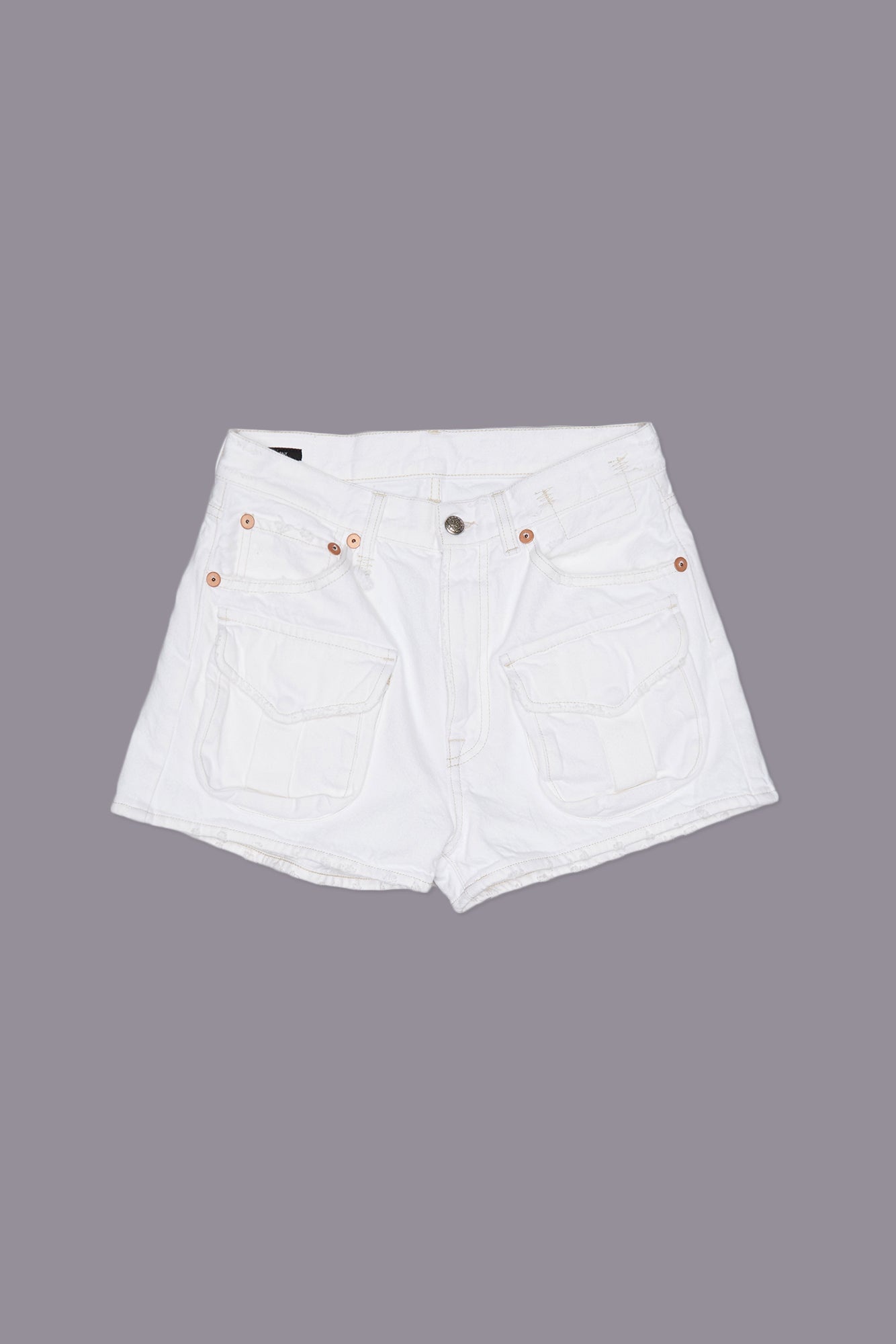 MULTI POCKET X-BOYFRIEND SHORT - AERIN WHITE - R13 - 4