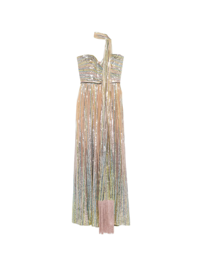 Elie Saab Sequin Tassel Maxi Dress (set Of Three) 1