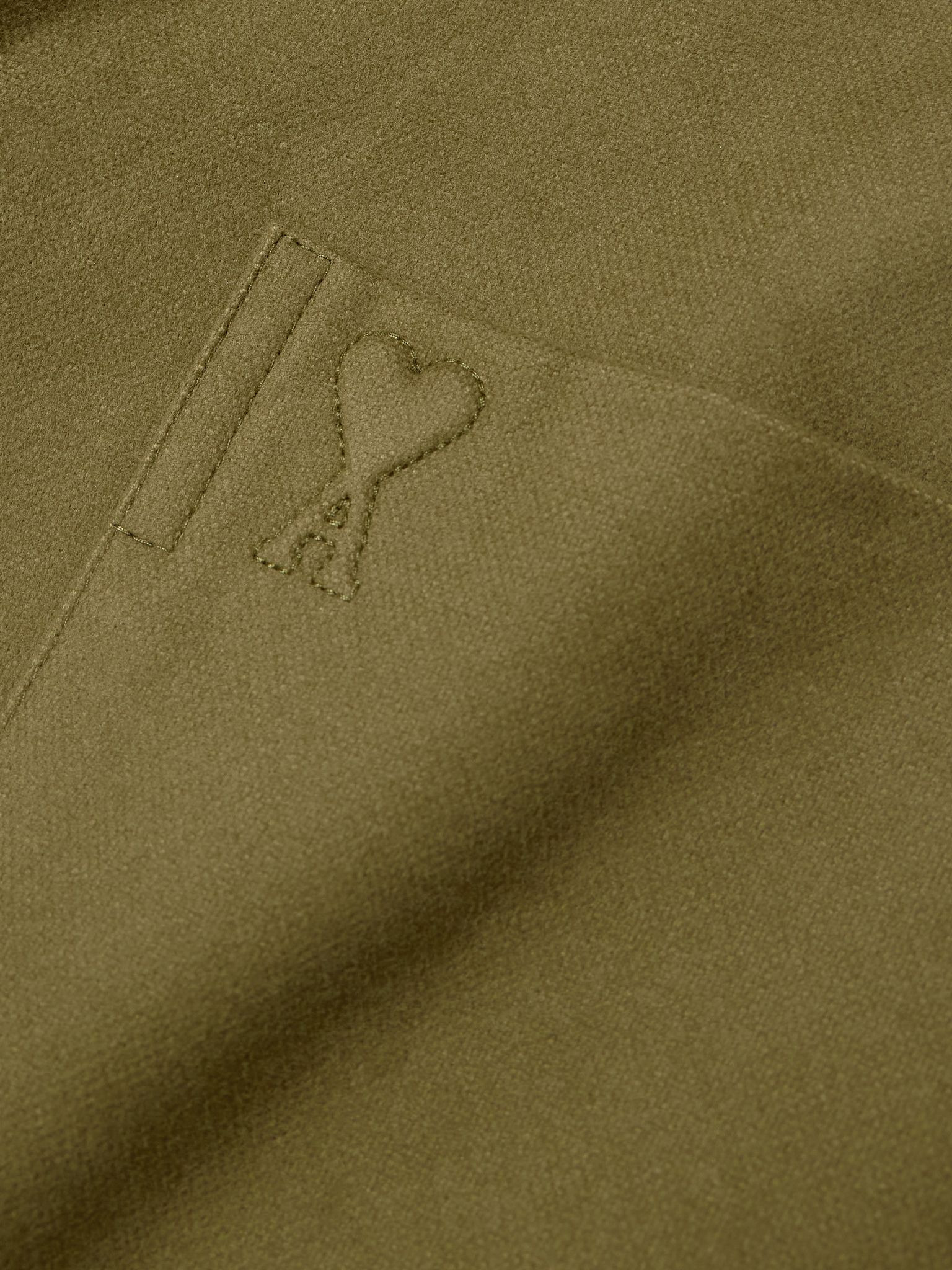 Logo-Debossed Brushed Cotton Oxford Shirt Green - 5