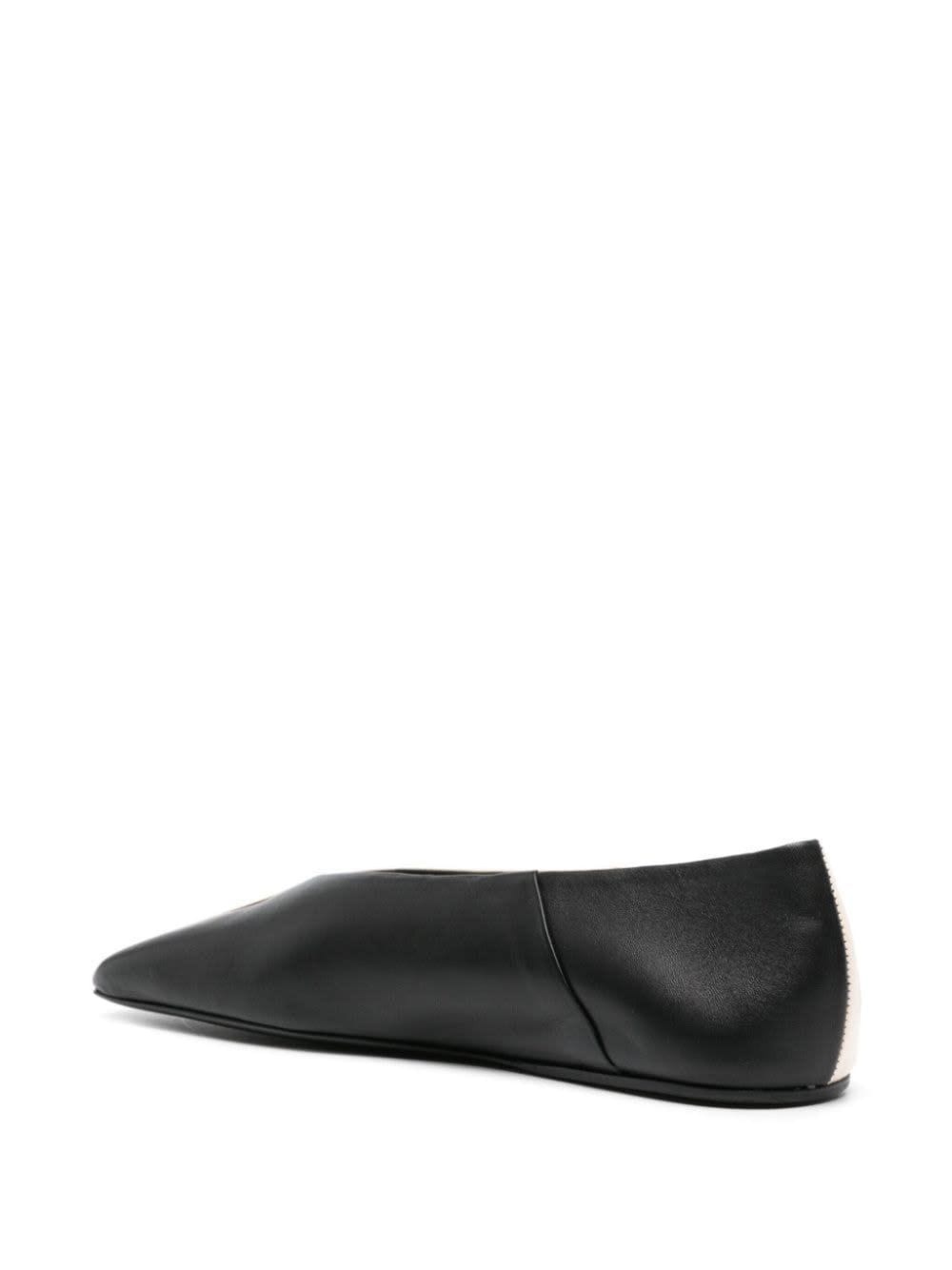 colour-block leather loafers - 6