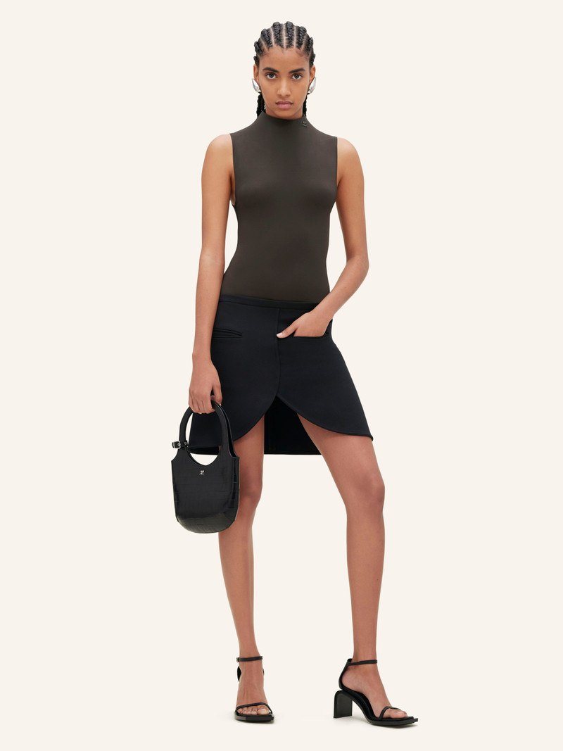 courrèges ELLIPSE HERITAGE CREPE MINI SKIRT outlook