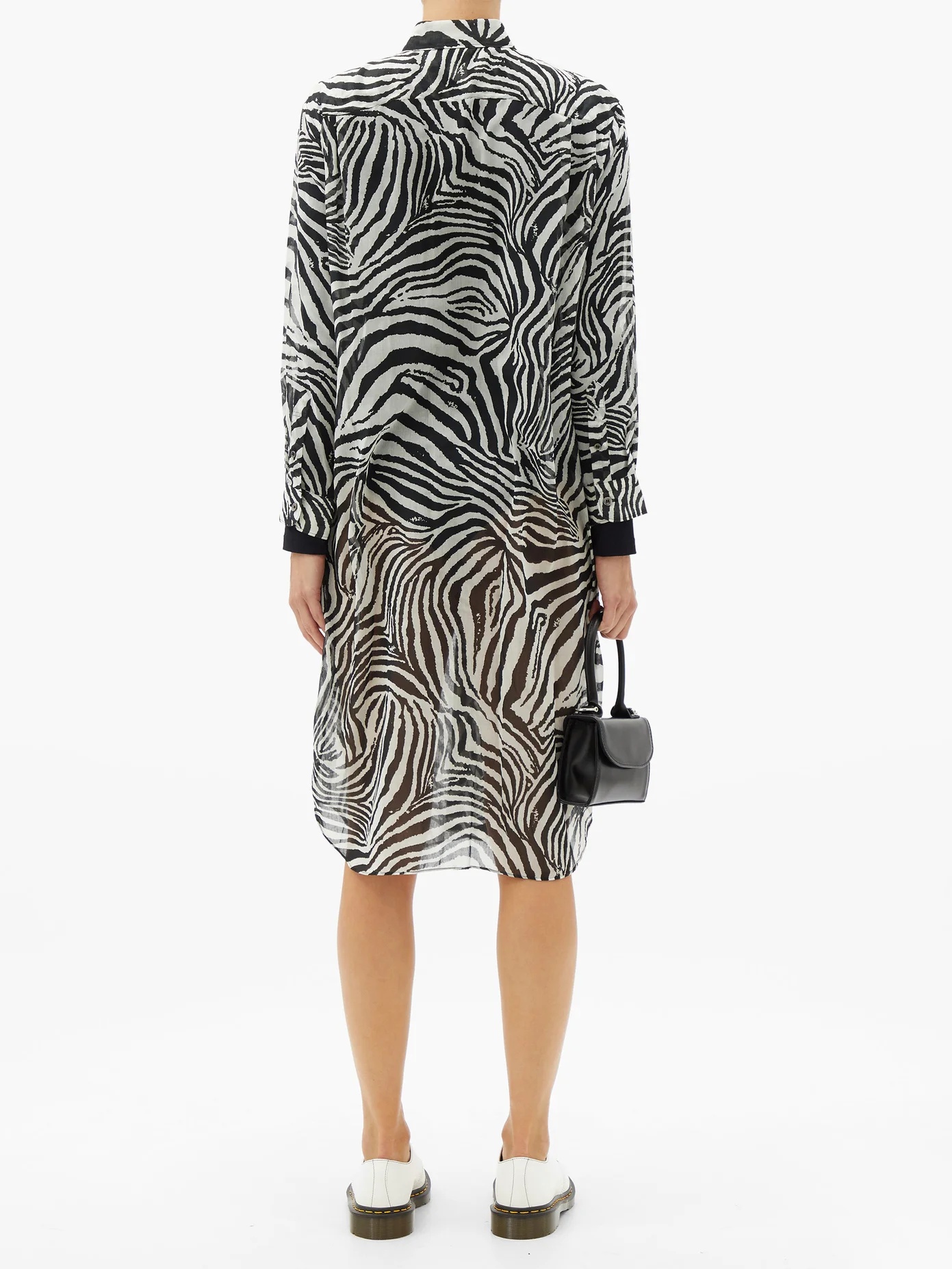 Zebra-print muslin shirt dress - 5